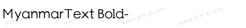 MyanmarText Bold字体转换